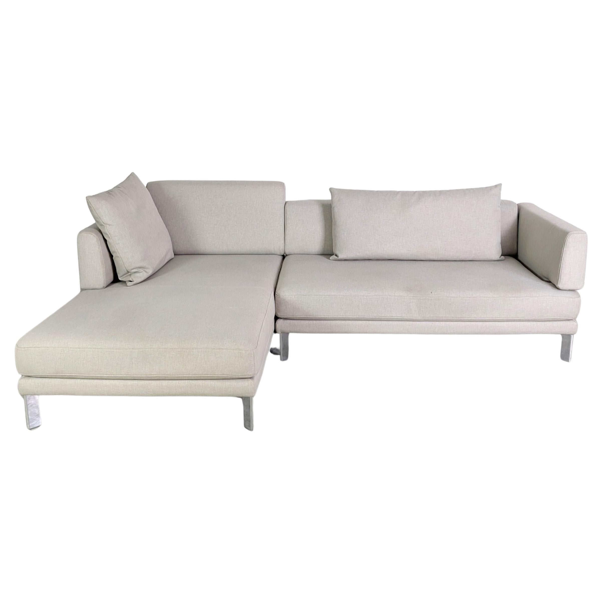 Original Rolf Benz Sento Sofa Design Couch Eckcouch grau Stoff en vente