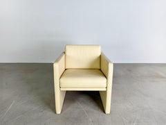 Original Rolf Benz Sessel Ego G Leder beige Design Armlehnstuhl