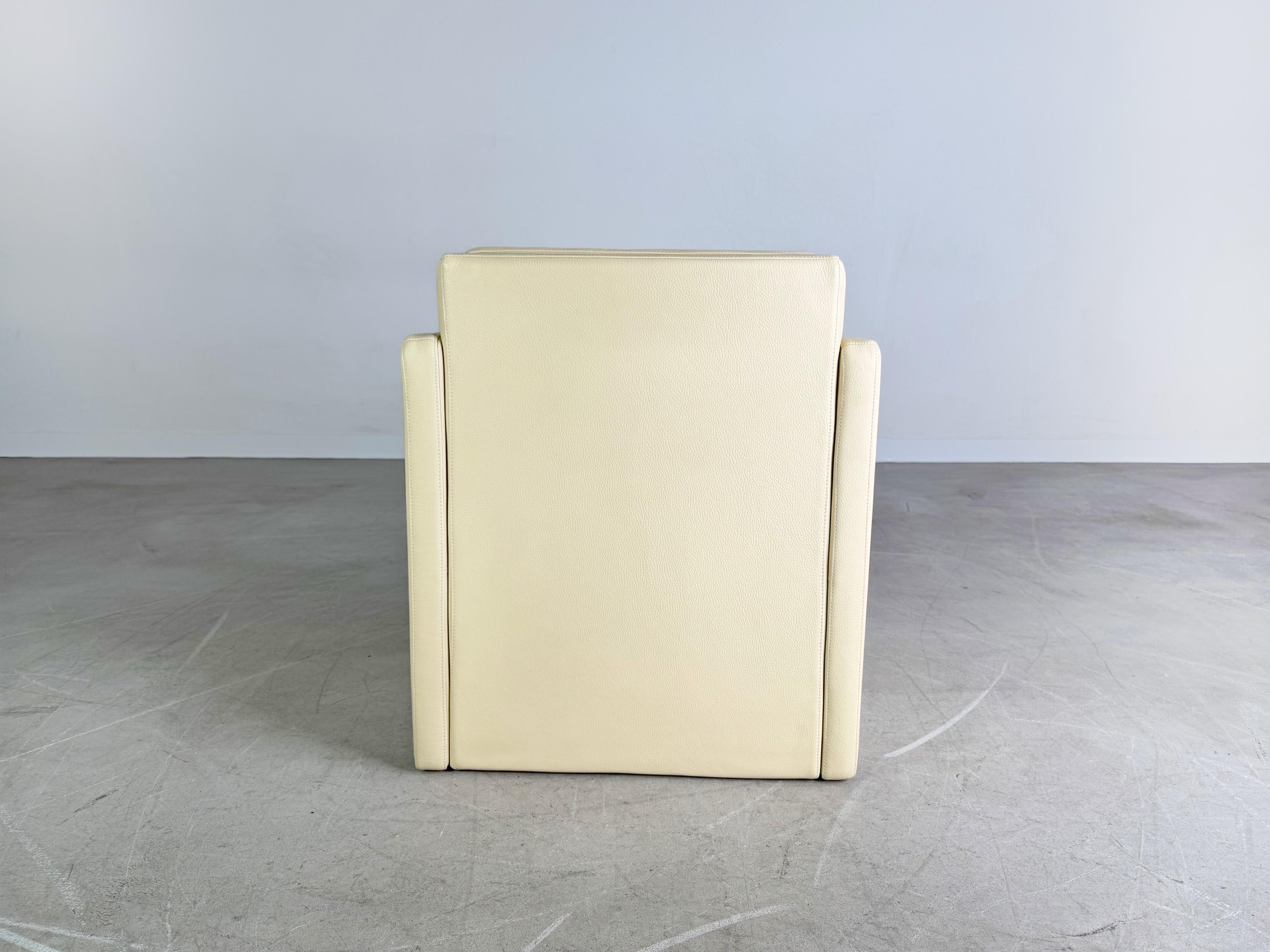 Original Rolf Benz Sessel Ego G Leder beige Design Armlehnstuhl In Good Condition For Sale In Berlin, DE
