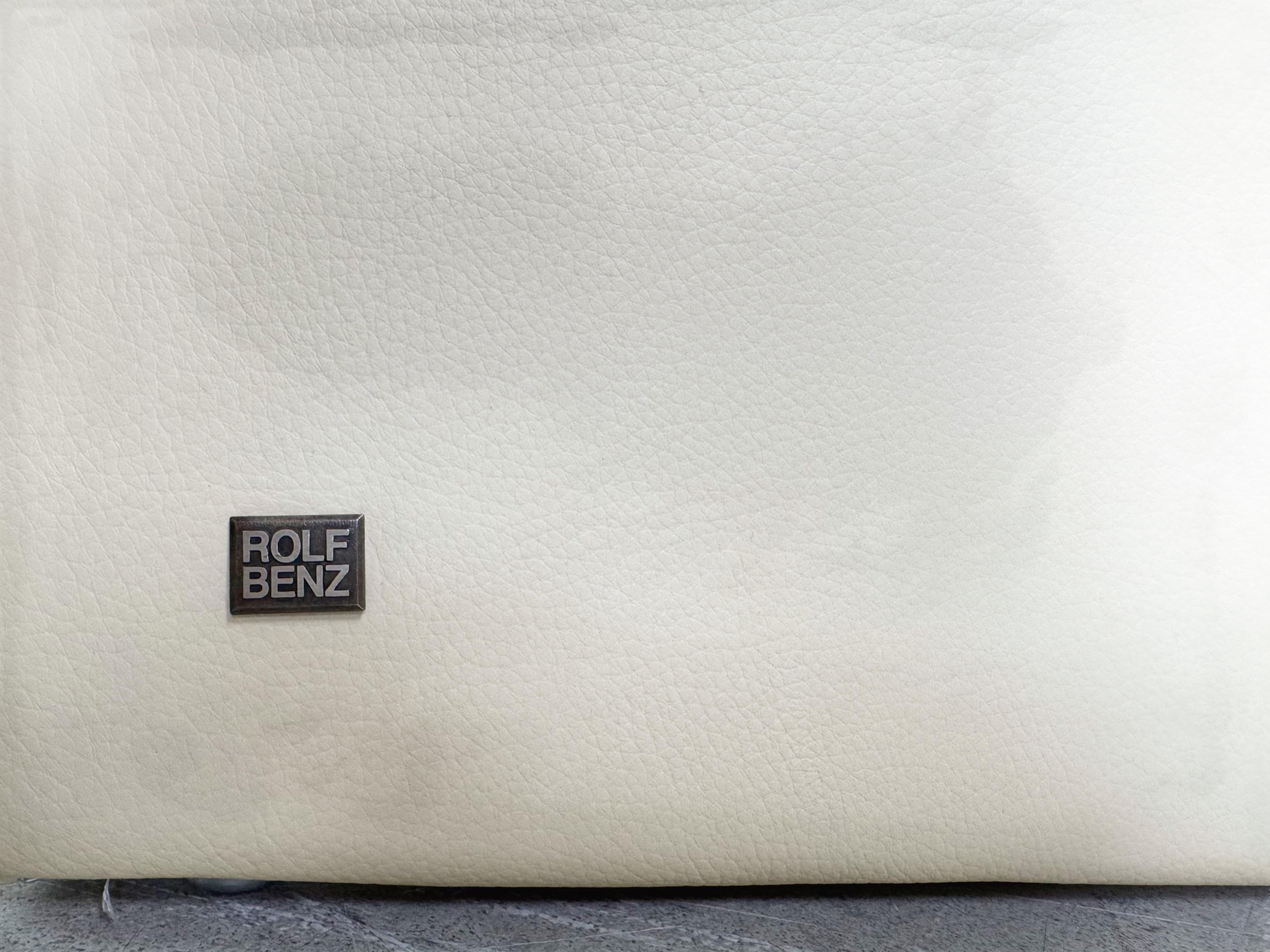 Original Rolf Benz Sessel Ego G Leder beige Design Armlehnstuhl For Sale 1