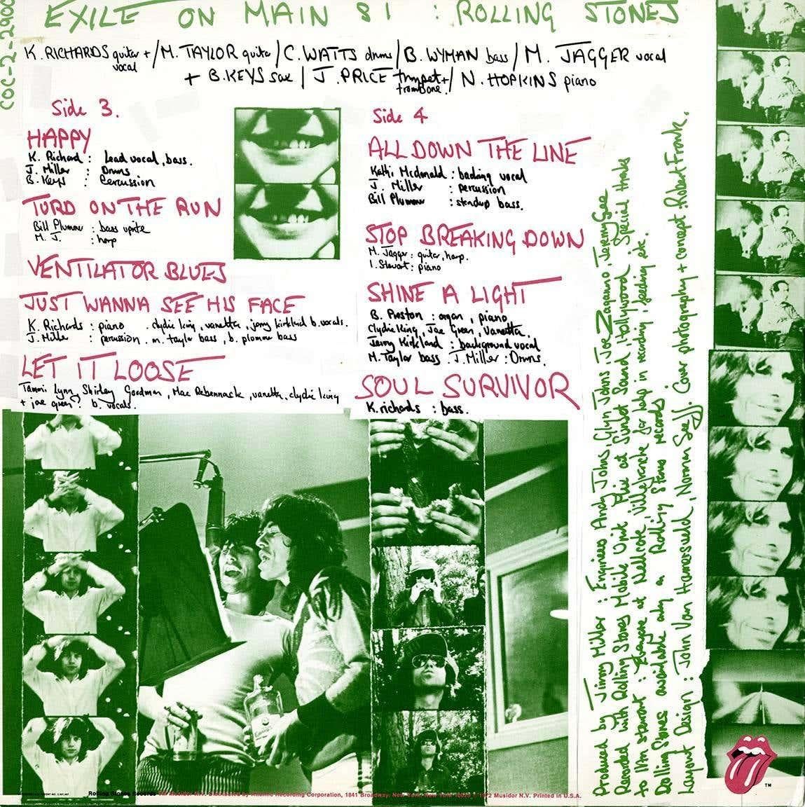 Paper Original Rolling Stones Exile on Main Street Vinyl Record album 'First Pressing'