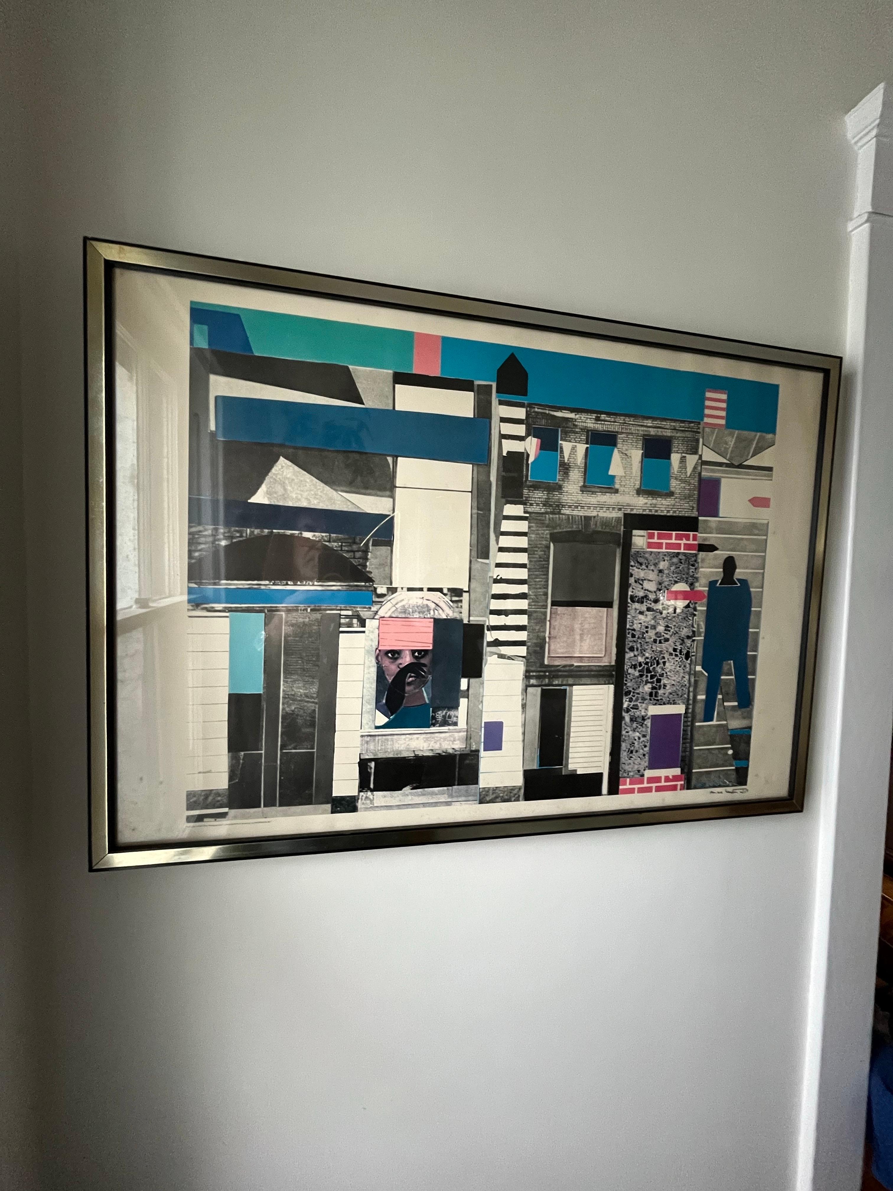Original Romare Bearden Lithograph The Wall Signed Numbered In Good Condition For Sale In W Allenhurst, NJ