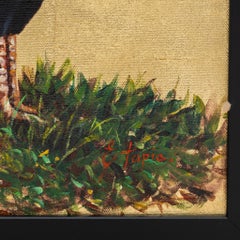 Original Rooster Oil Painting by E. Tapia