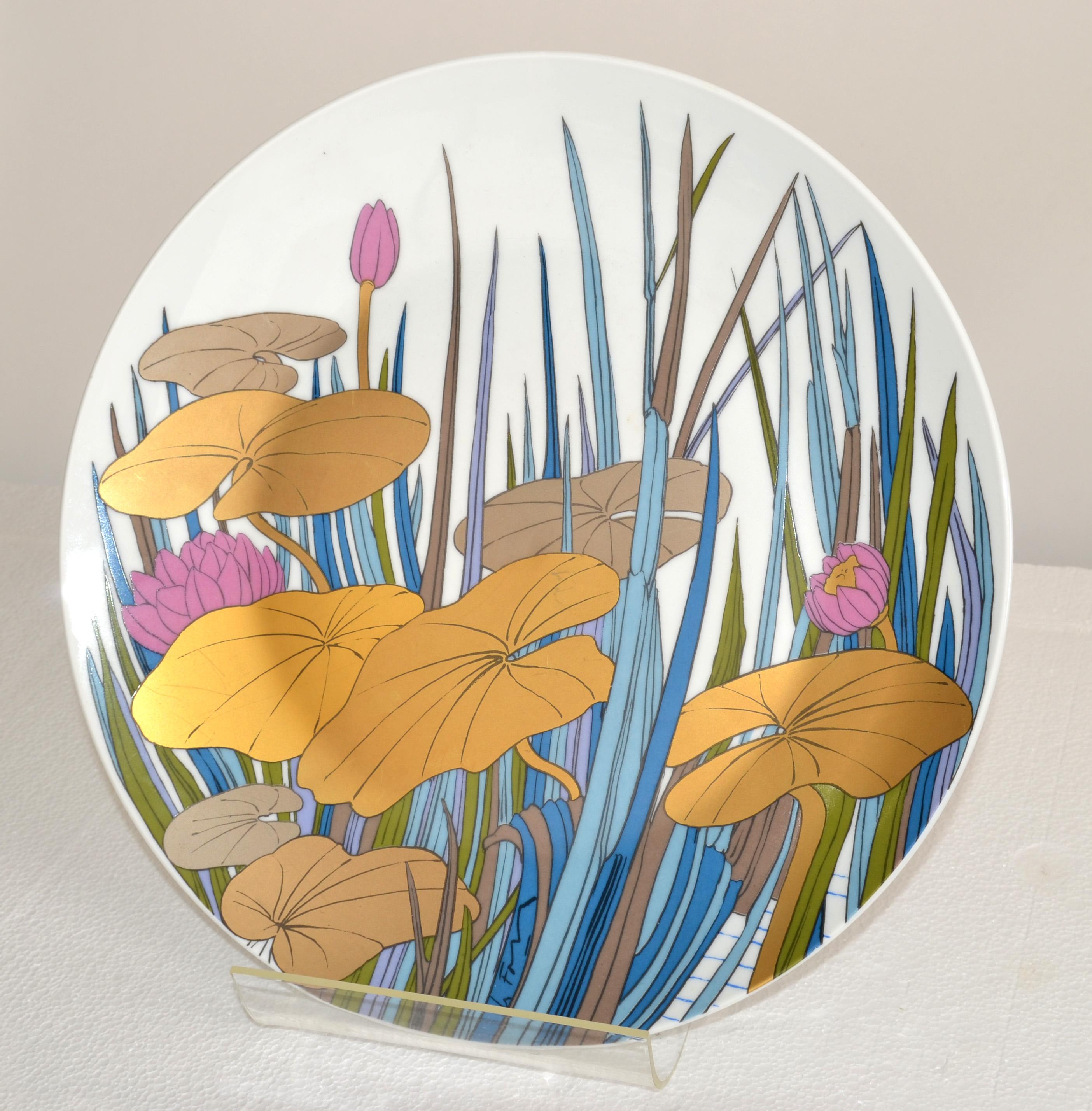 Assiette à fleurs originale en porcelaine de Rosenthal Studio-Linie Allemagne par Wolfgang Bauer en vente 1