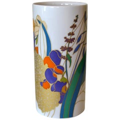 Retro Original Rosenthal Porcelain Flower Vase Studio-Linie Germany by Wolfgang Bauer