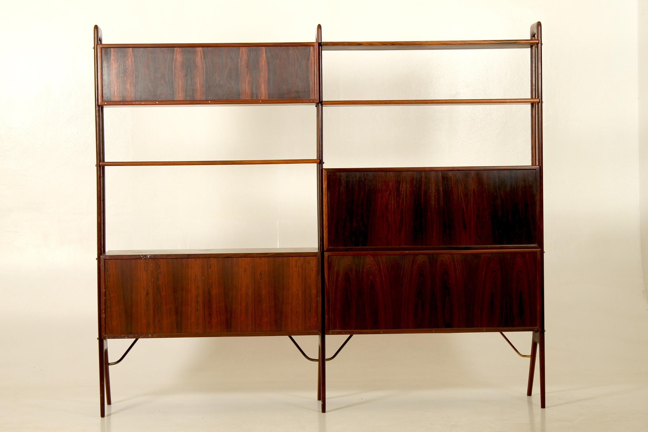 original rosewood bookcase by Kurt Østervig, Denmark. For Sale 1