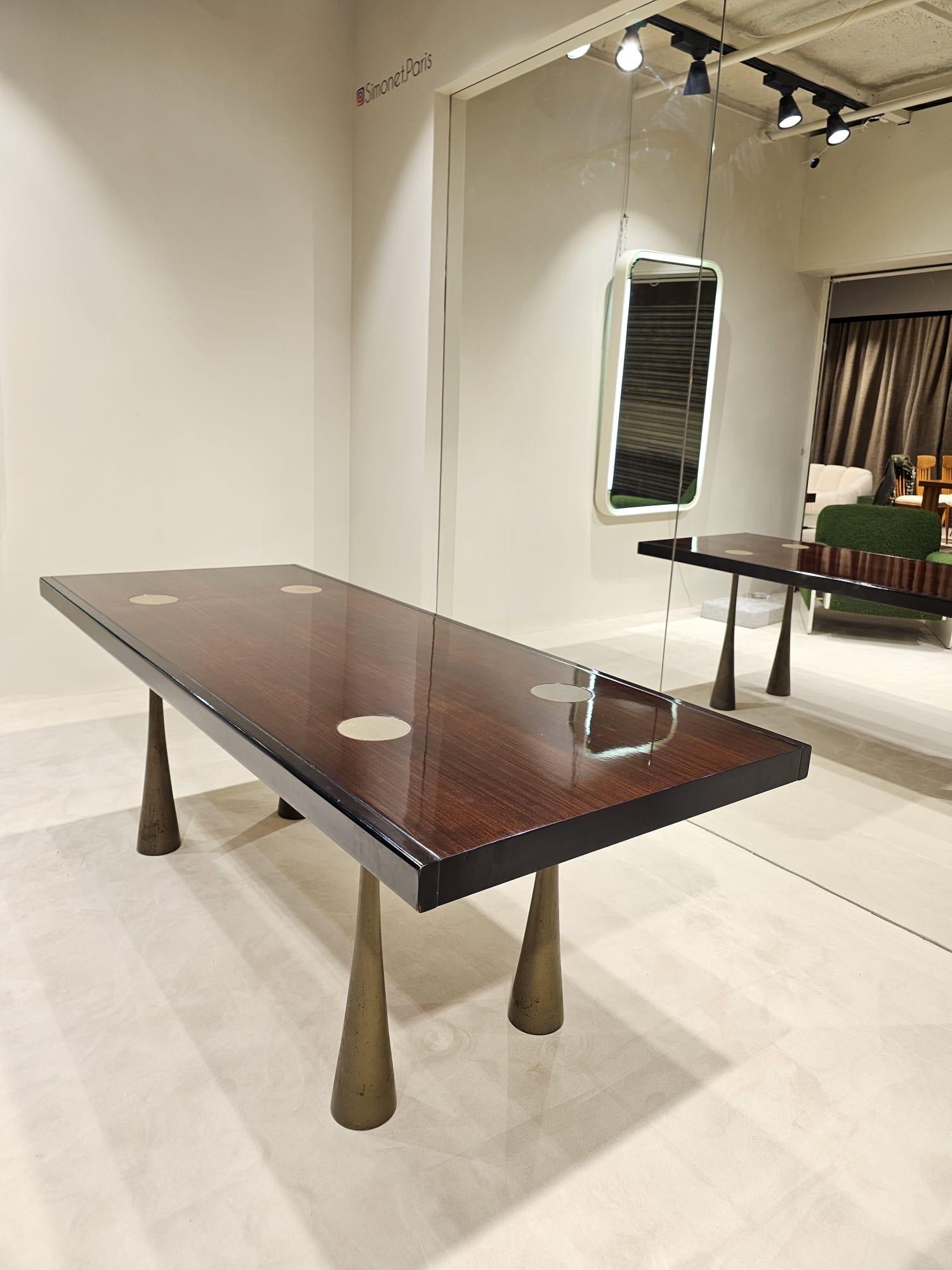 Mid-Century moderno Scrivania originale in palissandro di Angelo Mangiarotti in vendita