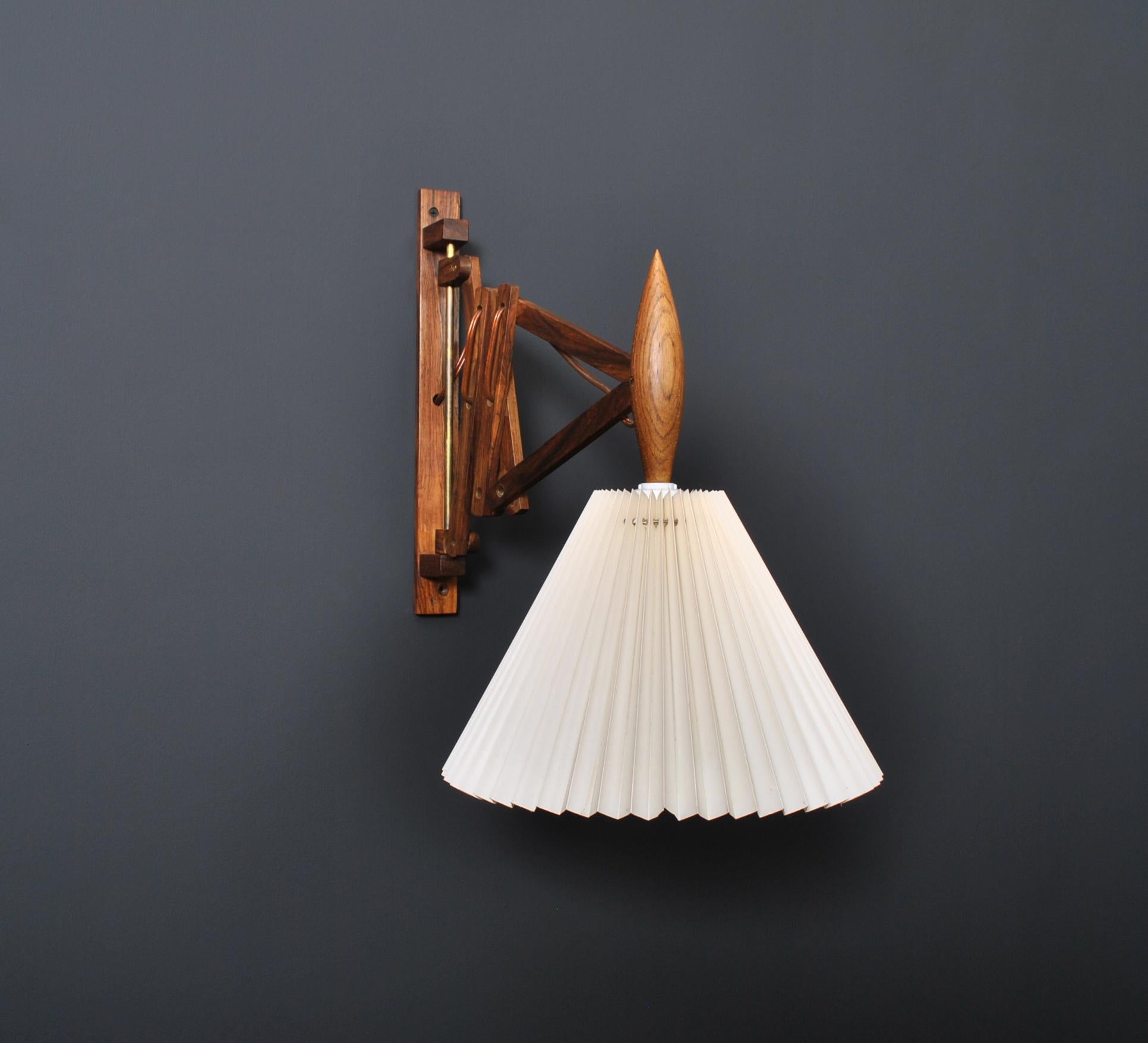 Original Rosewood Le Klint Scissor Wall Lamp 2