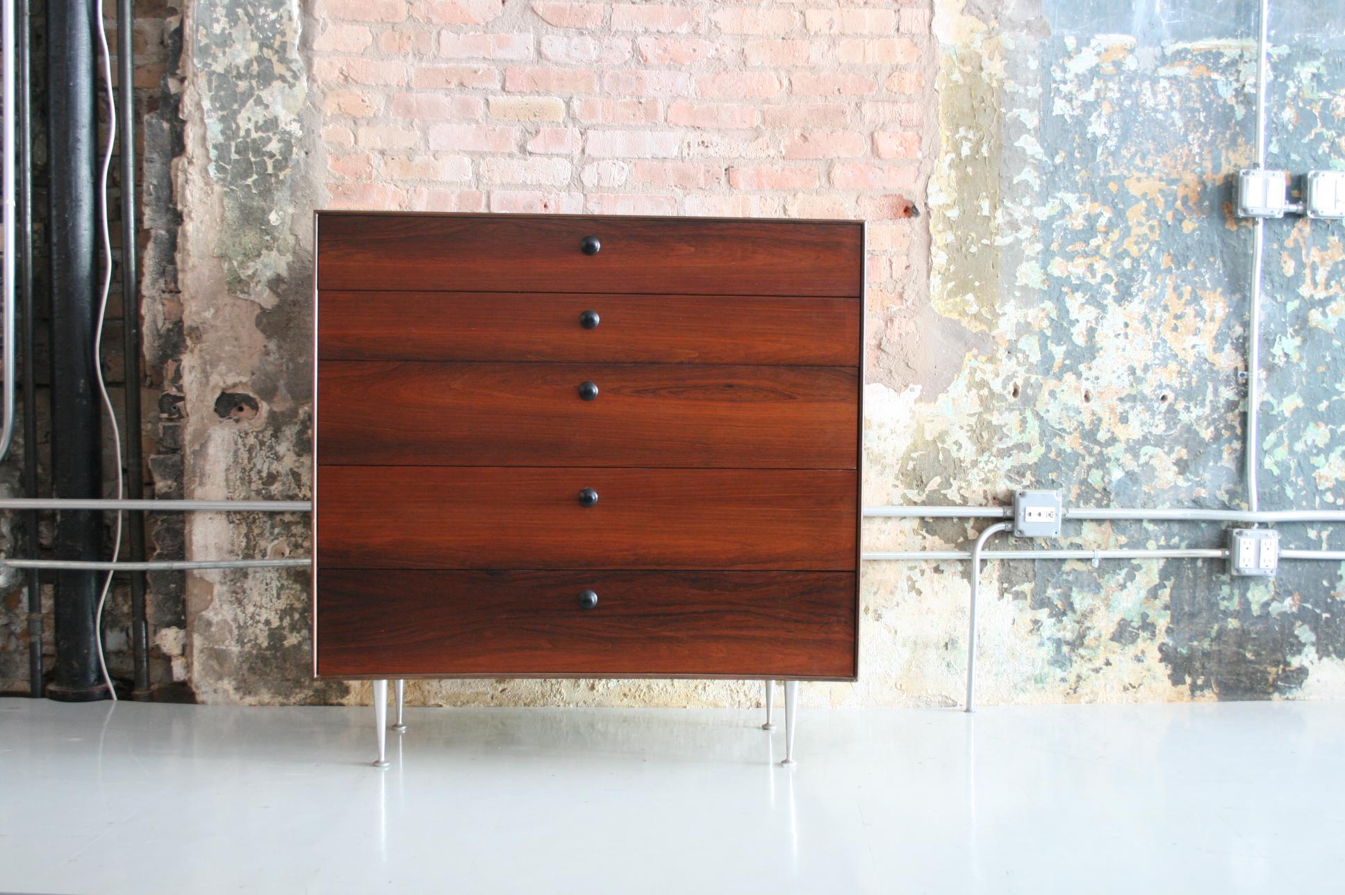 Original rosewood 'Thin Edge' series dresser by George Nelson for Herman Miller. Fully restored to perfection! Original pulls!