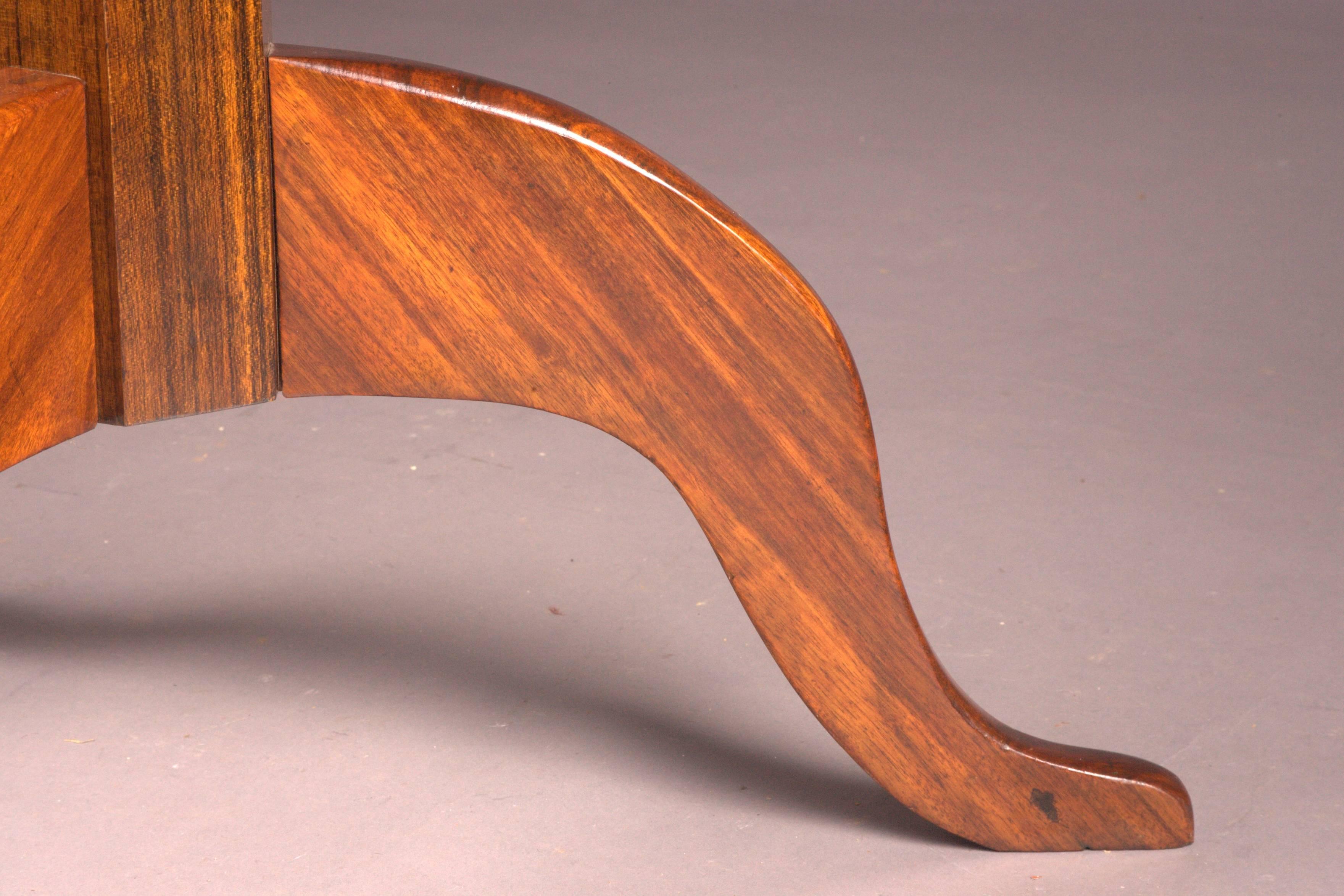 Original Antique Round Biedermeier Folding Table, circa 1820 Mahogany veneer For Sale 2