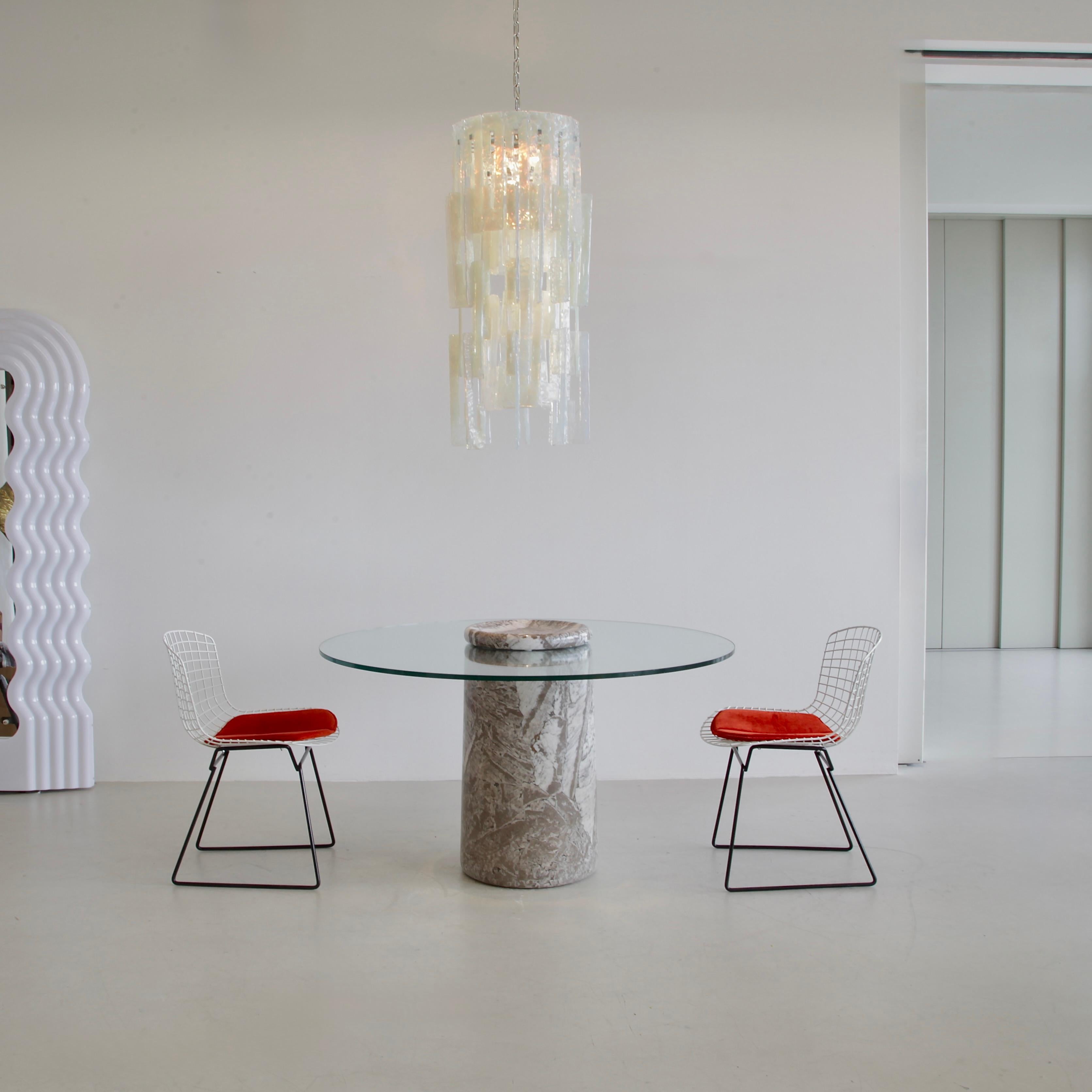Table de salle à manger ronde originale d'Angelo Mangiarotti pour Sorgente dei Mobili, 1975. en vente 1