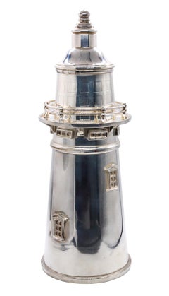 Vintage Original Royal Castle Sheffield 1930 British Art Deco Lighthouse Cocktail Drink