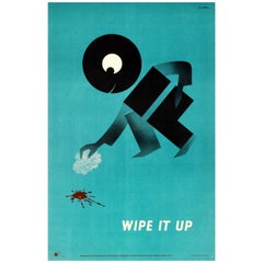 Original Royal Society for the Prevention of Accidents ROSPA Sicherheitsposter - Öl