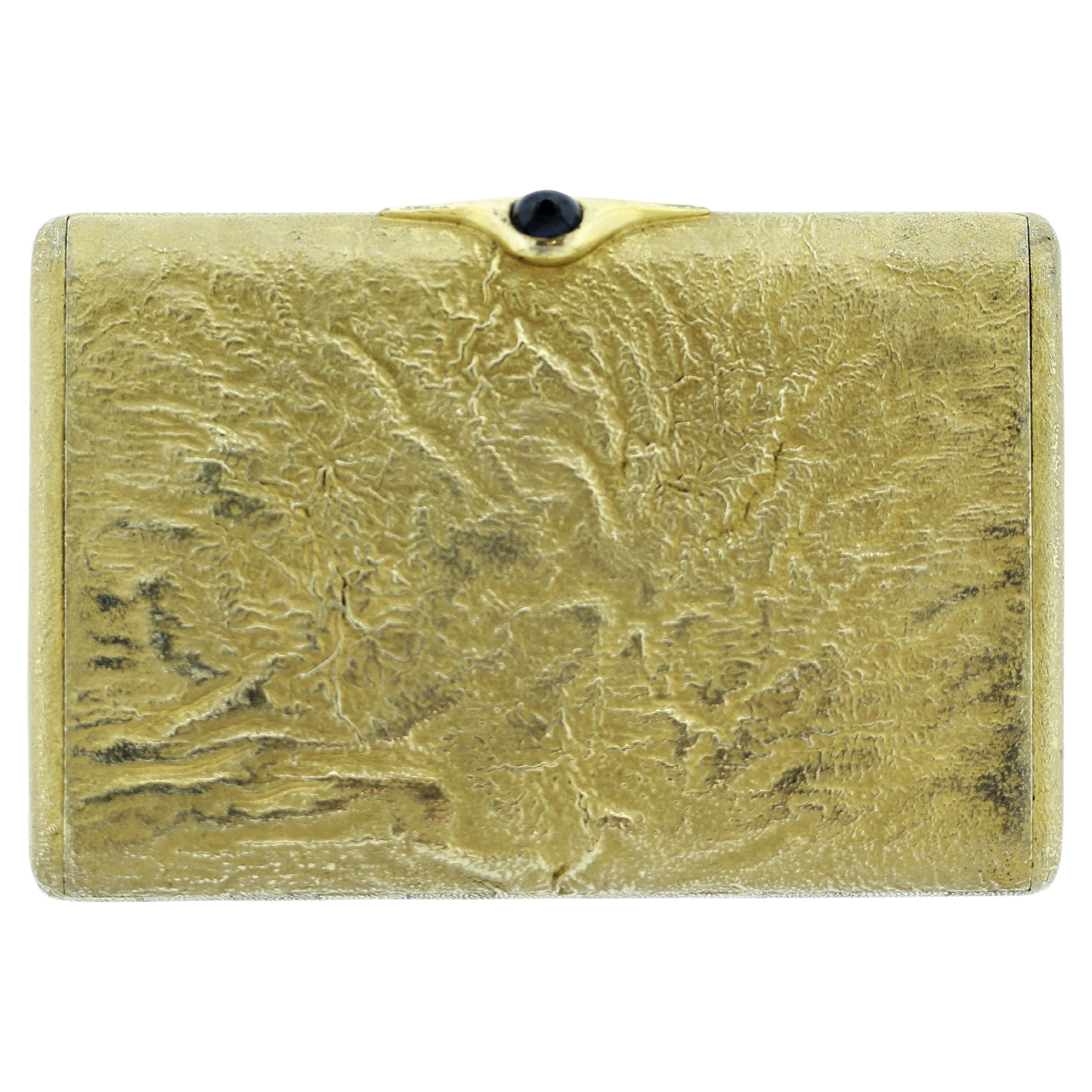Original Russian Faberge Antique Gold Case For Sale