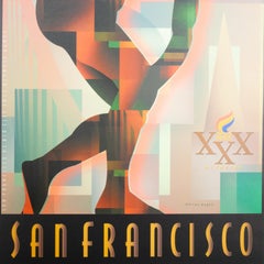 Original San Francisco Olympic Summer Games Poster, Primo Angeli, 2002