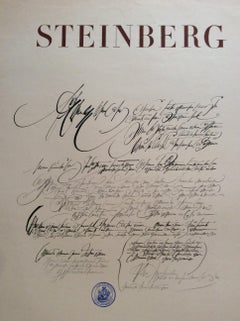 Original Saul Steinberg Exhibition Poster from Galerie Maeght