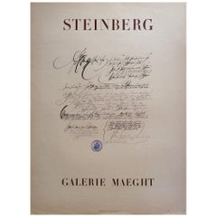Affiche originale de l'exposition Saul Steinberg de la Galerie Maeght