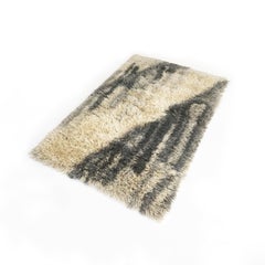 Original Scandinavian High Pile Pop Art Rya Rug by Ege Taepper, Denmark, 1960s