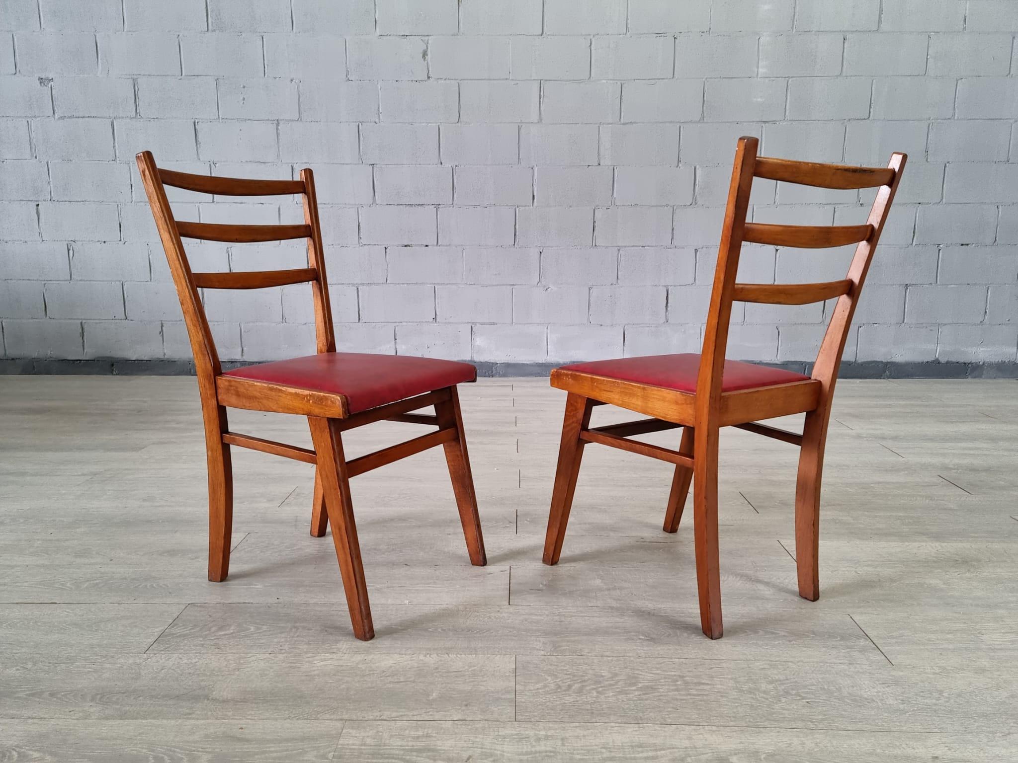 Original Scandinavian MCM Dining Chairs Original Upholstery - Set of 6 7