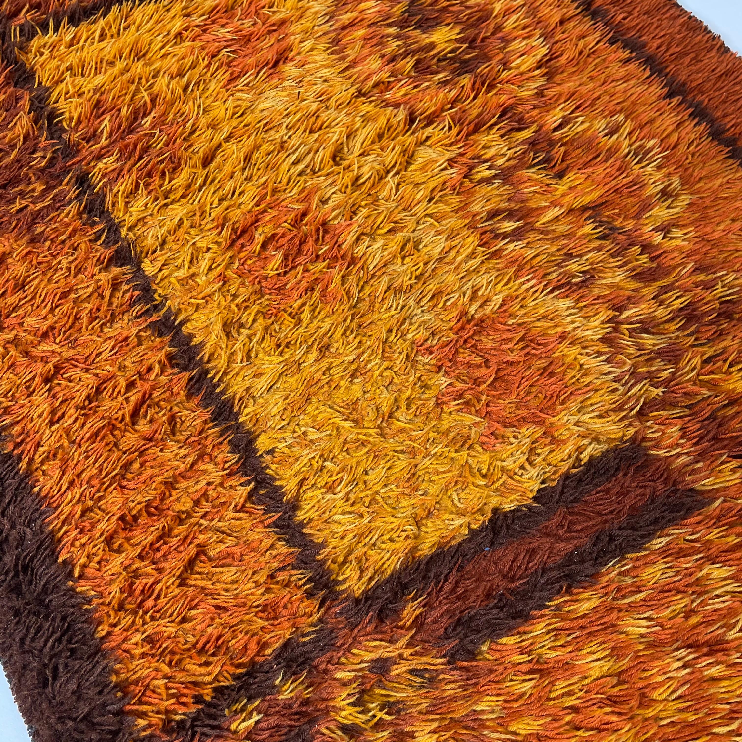 Alfombra escandinava original Rya de diseño cuadrado de Ege Taepper, años 60, Dinamarca en venta 6