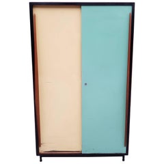 Original School Cabinet by Willy Van Der Meeren for Tubax Belgium, 1950s