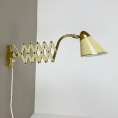 Original scissors wall light brass and metal by SIS Leuchten, Germany 1950s