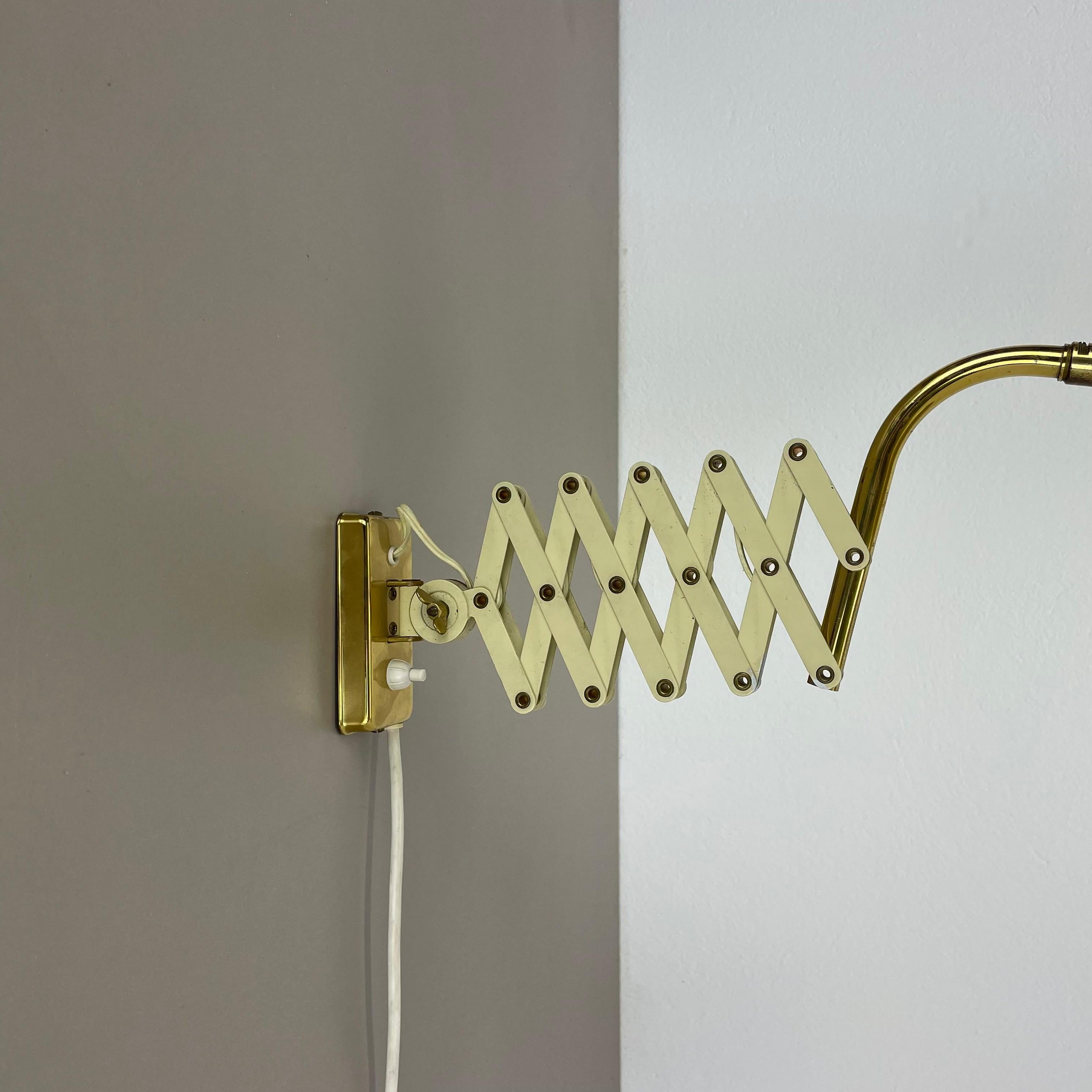 Mid-Century Modern Original scissors wall light brass and metal by SIS Leuchten, Germany 1950s For Sale