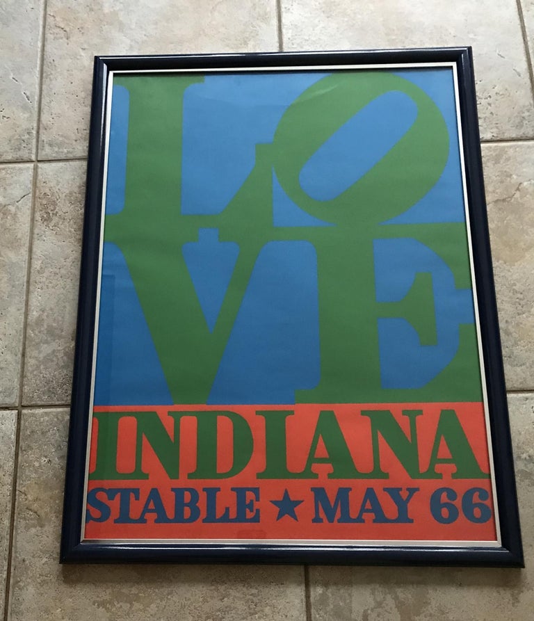 original screen print exhibition poster on wove paper by American artist Robert Indiana (1928-2018)titled 