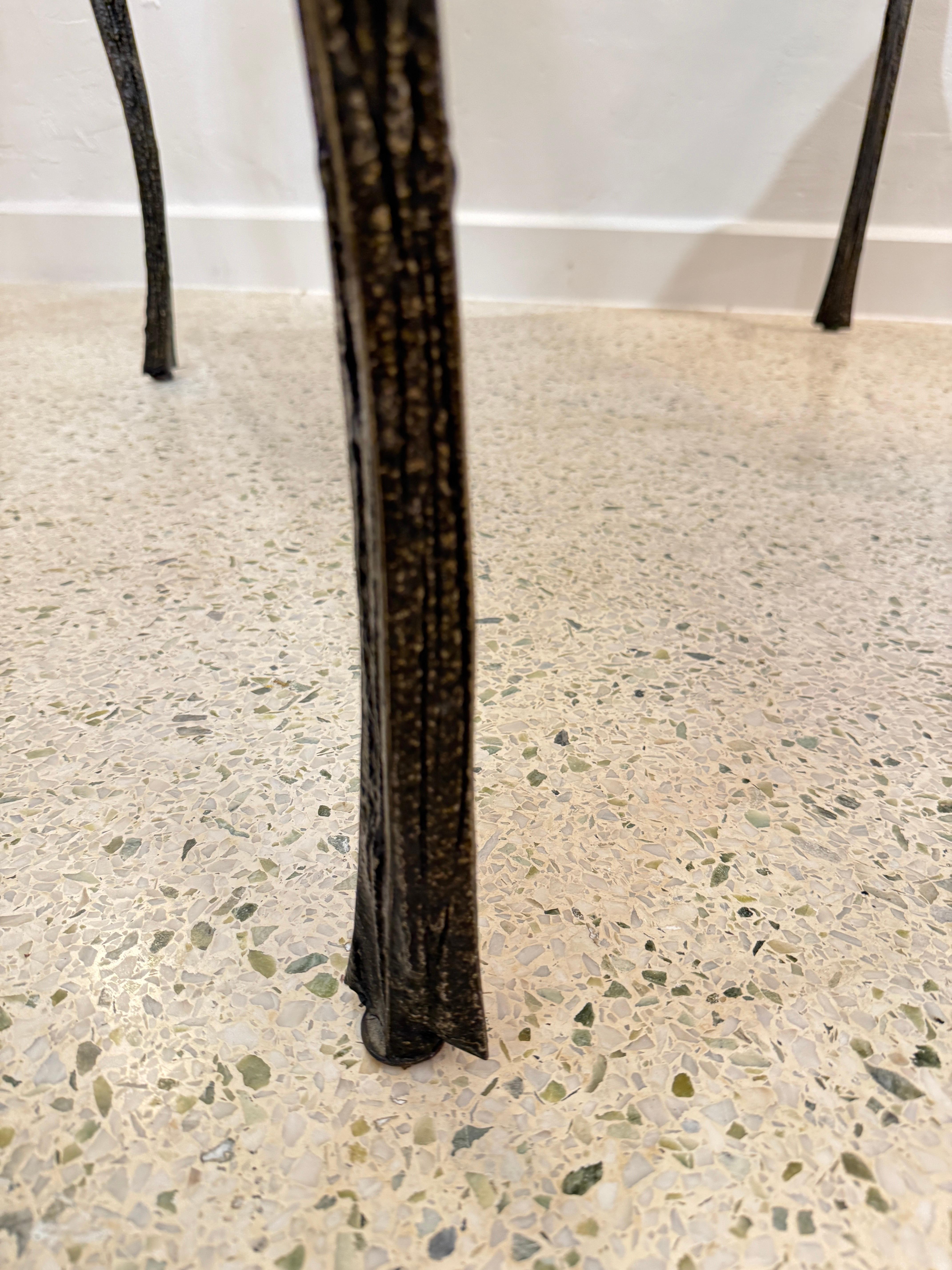 Original Sculpted Bronze Paul Evans for Directional Brutalist Card Table For Sale 3