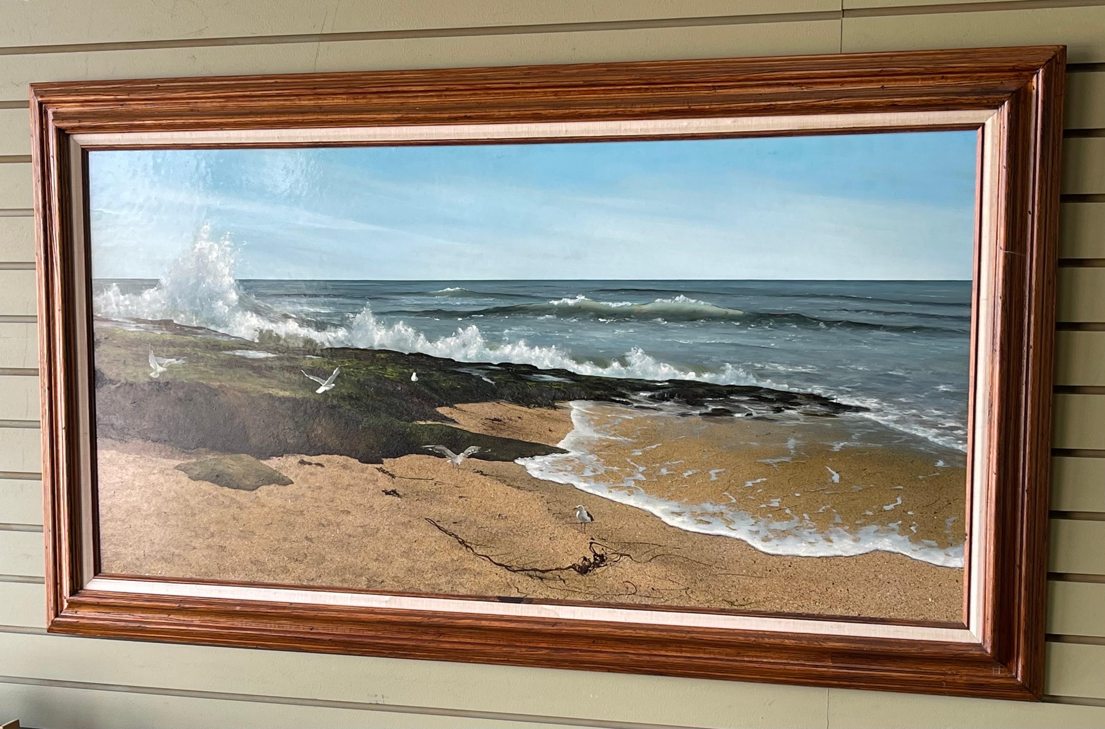 Original Seascape Oil Painting by Listed Artist Jaqueline Kresman For Sale 6