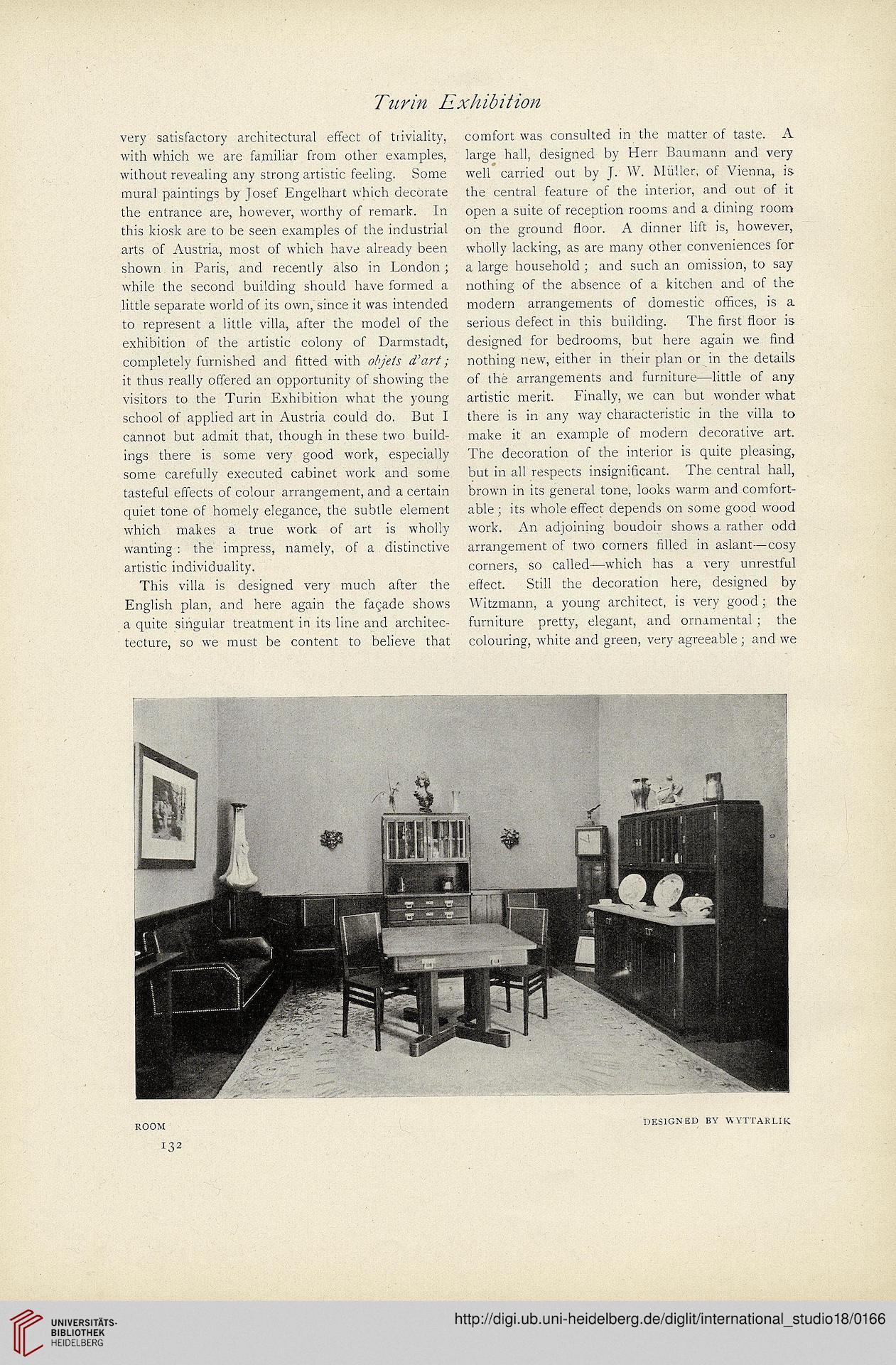 Objekt: Kredenz / Pfeilerschrank
Entwurf: Otto Wytrlik, Wien um 1901
Modell-Nummer: “Entwurf für ein einfaches Speisezimmer”
Ausführung: verm. Josef Wytrlik, Wien um 1901
Maße in cm (H x B x T): 187 x 94 x 56
Material: Buchenholz (Farbe: “School