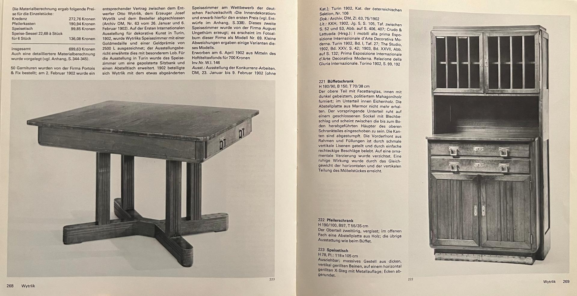 Austrian Original secessionistic Buffet by Otto Wytrlik (O.Wagners Student), Vienna, 1901 For Sale
