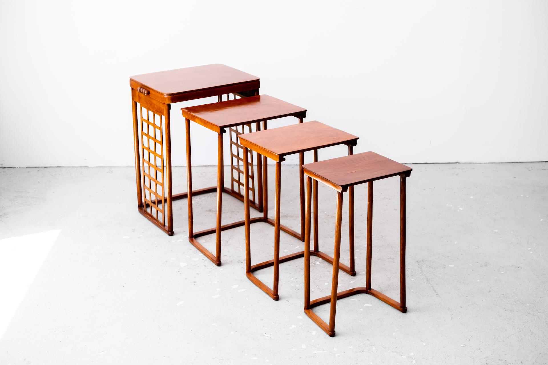 Original secessionistic Nestingtable, J. Hoffmann for J.J.Kohn (Vienna, 1905) 5