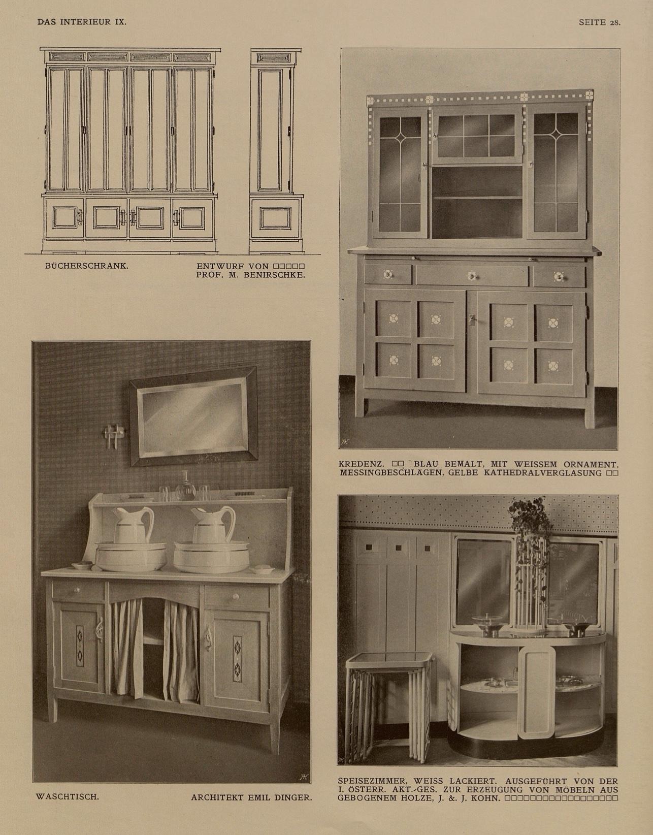 Original secessionistic Nestingtable, J. Hoffmann for J.J.Kohn (Vienna, 1905) 8