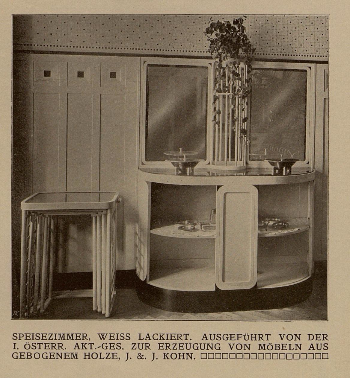 Original secessionistic Nestingtable, J. Hoffmann for J.J.Kohn (Vienna, 1905) 9