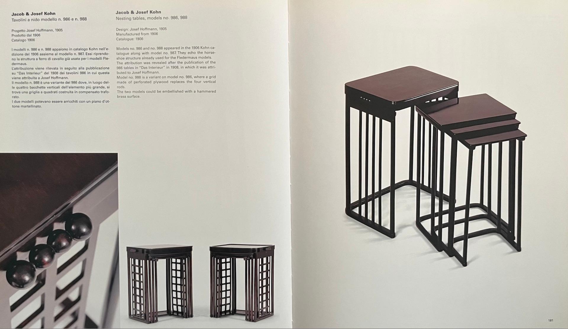 Original secessionistic Nestingtable, J. Hoffmann for J.J.Kohn (Vienna, 1905) 11