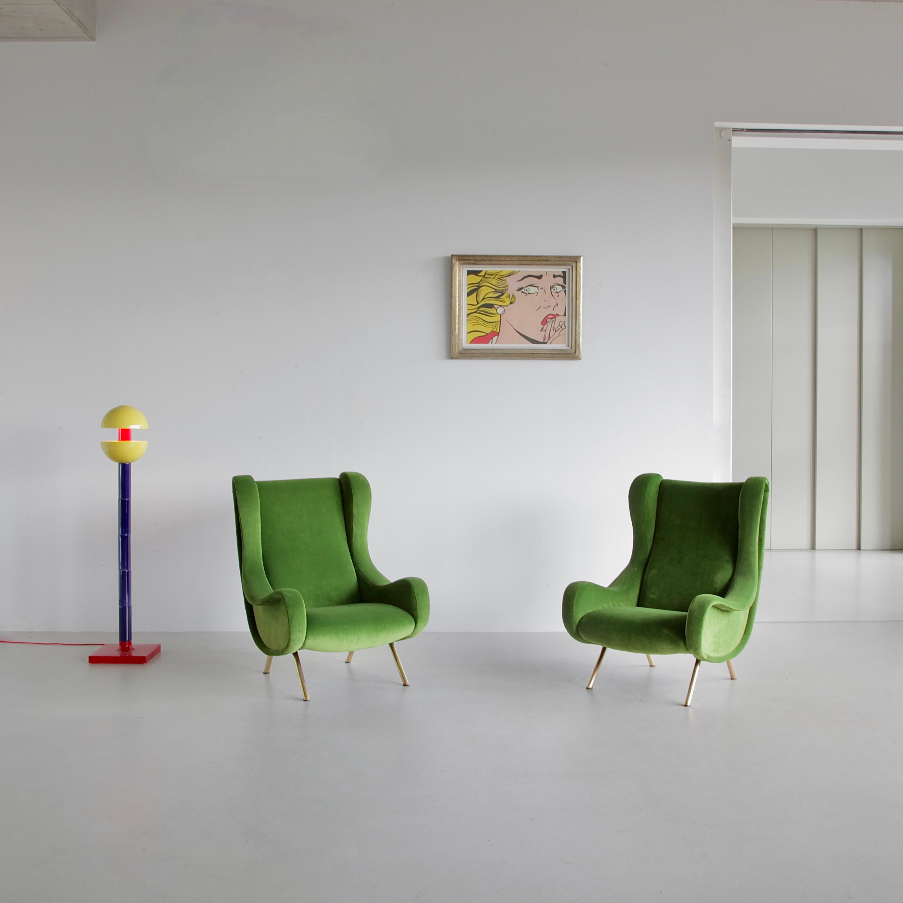 Velvet Original SENIOR Armchair by Marco ZANUSO, Arflex Italy For Sale