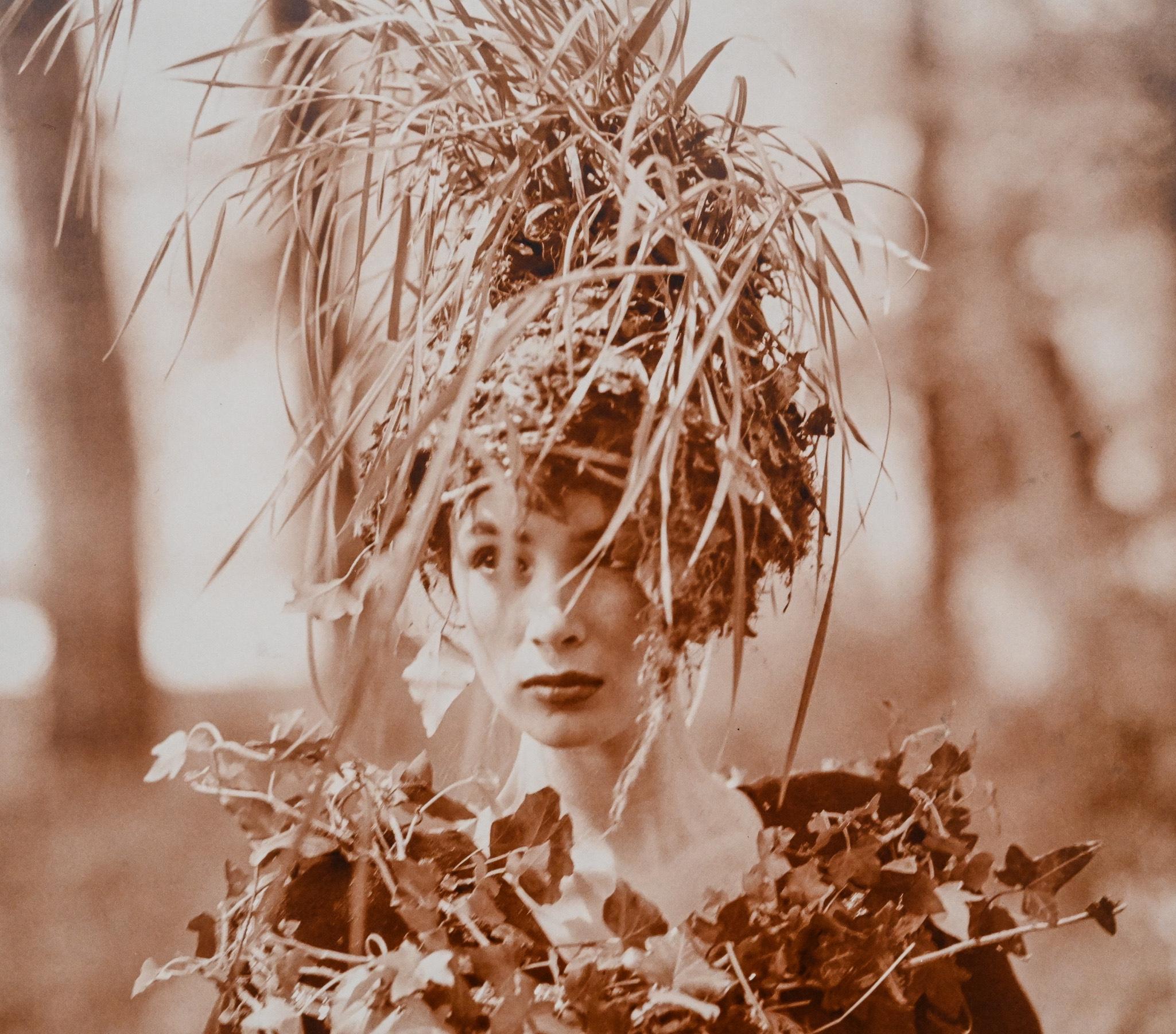 20th Century Original Sepia Photograph Model in the Woods by Bruce Weber for Karl Lagerfeld For Sale