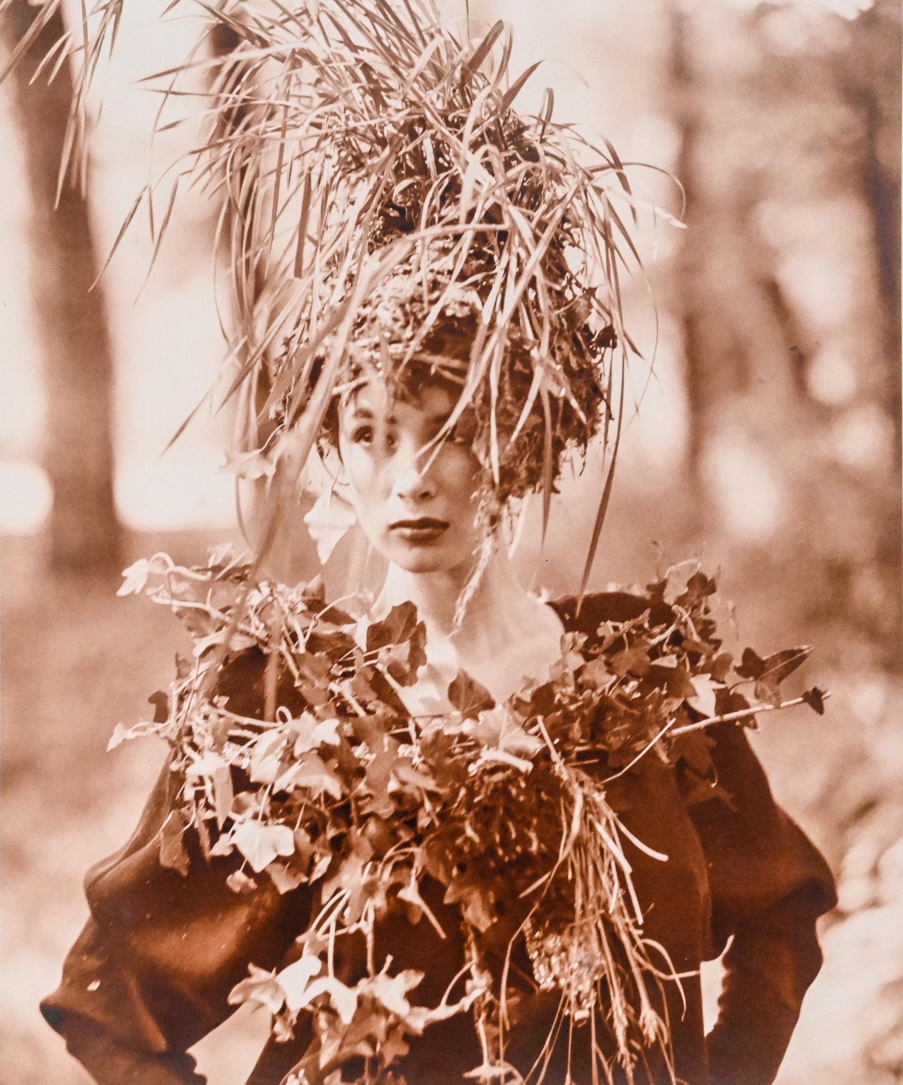 Original Sepia Photograph Model in the Woods by Bruce Weber for Karl Lagerfeld For Sale 2