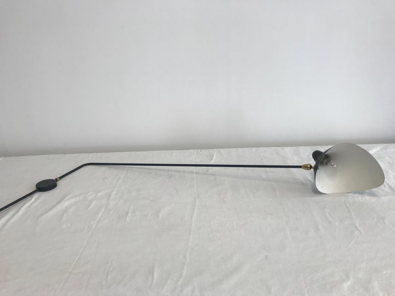 French Original Serge Mouille One Arm Wall Light For Sale