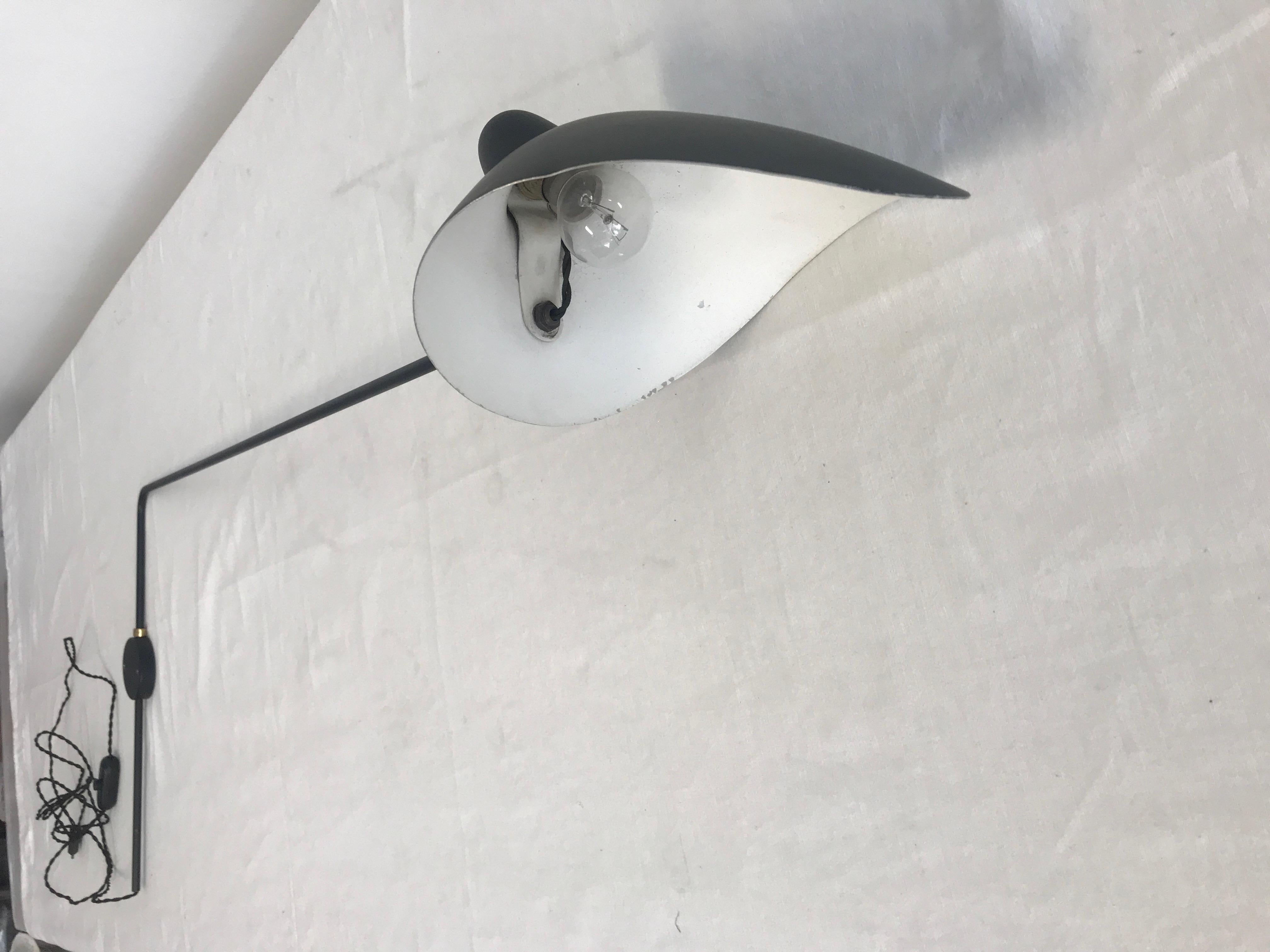 Original Serge Mouille One Arm Wall Light (Applique à un bras) Bon état - En vente à Hamburg, DE