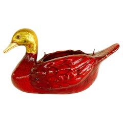 Original Sergio Bustamante Papier Mache Signed Sculpture "Pato" Duck Planter