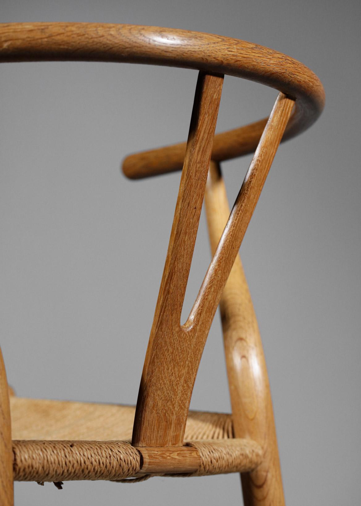 Original Set of 4 CH24 Chairs by Designer Hans Wegner Oak Danish Scandinavian For Sale 1