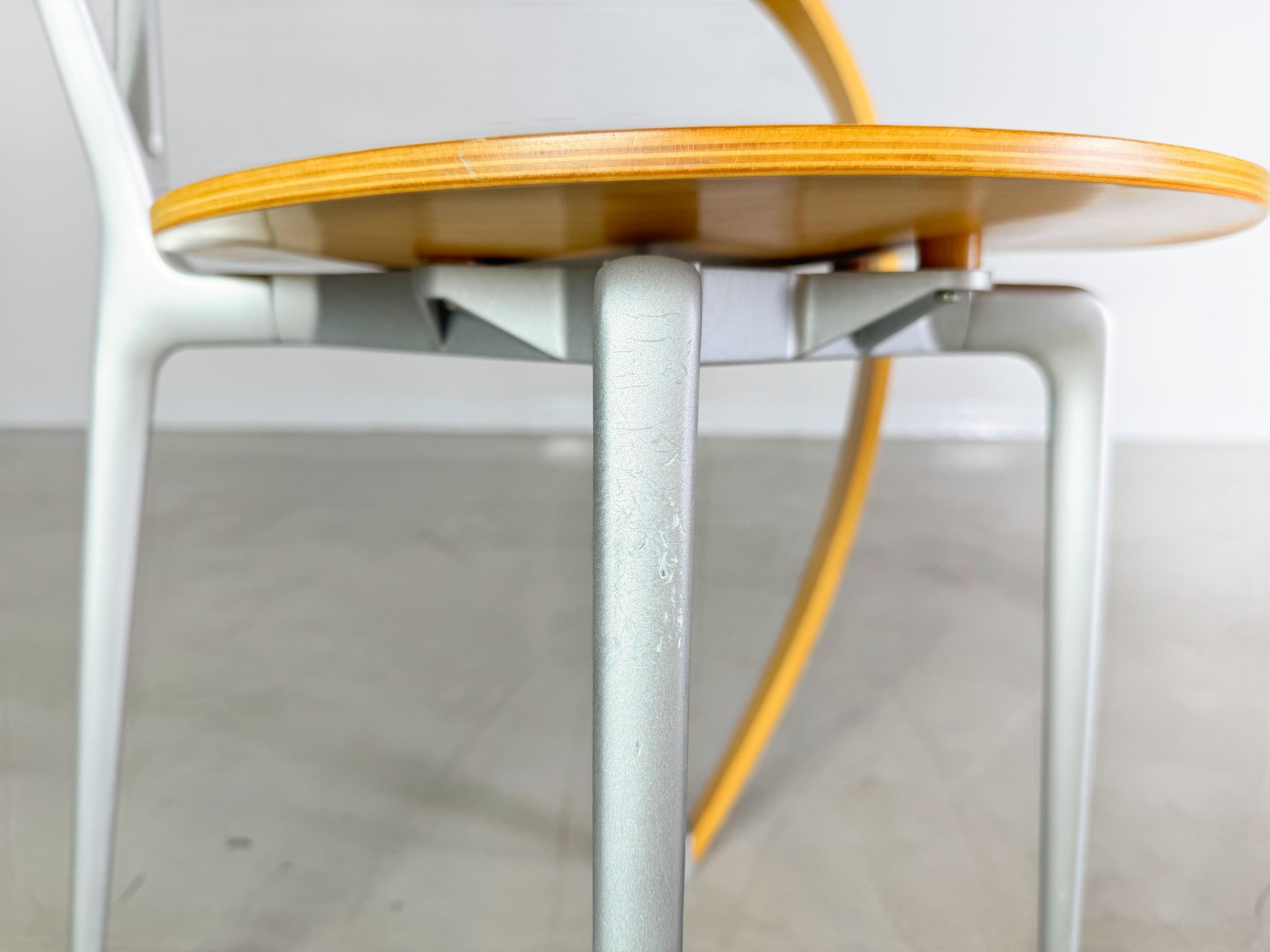 Originale set di 4 sedie Reverse Cassina Andrea Branzi in vendita 4