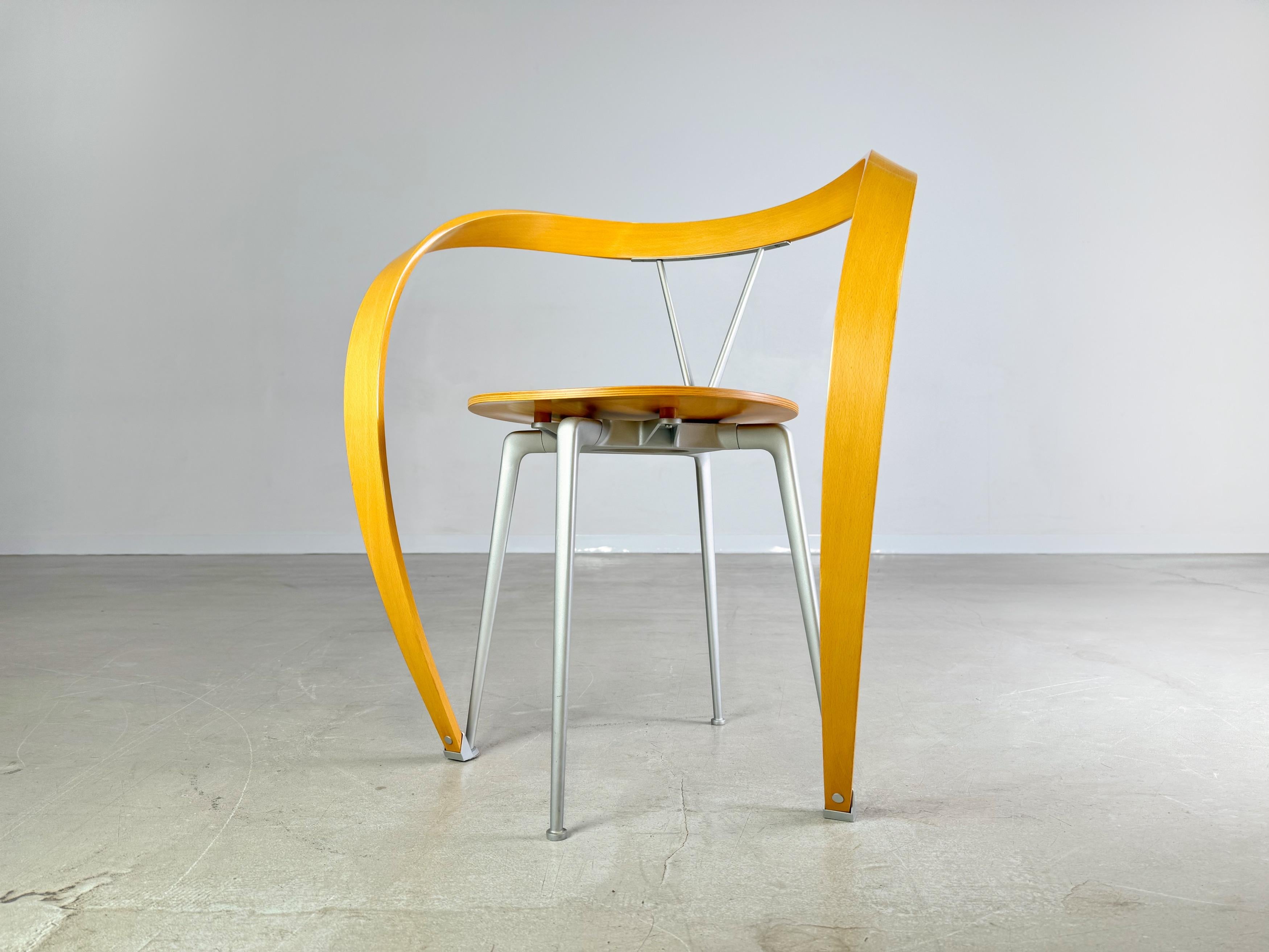 Originale set di 4 sedie Reverse Cassina Andrea Branzi in vendita 5