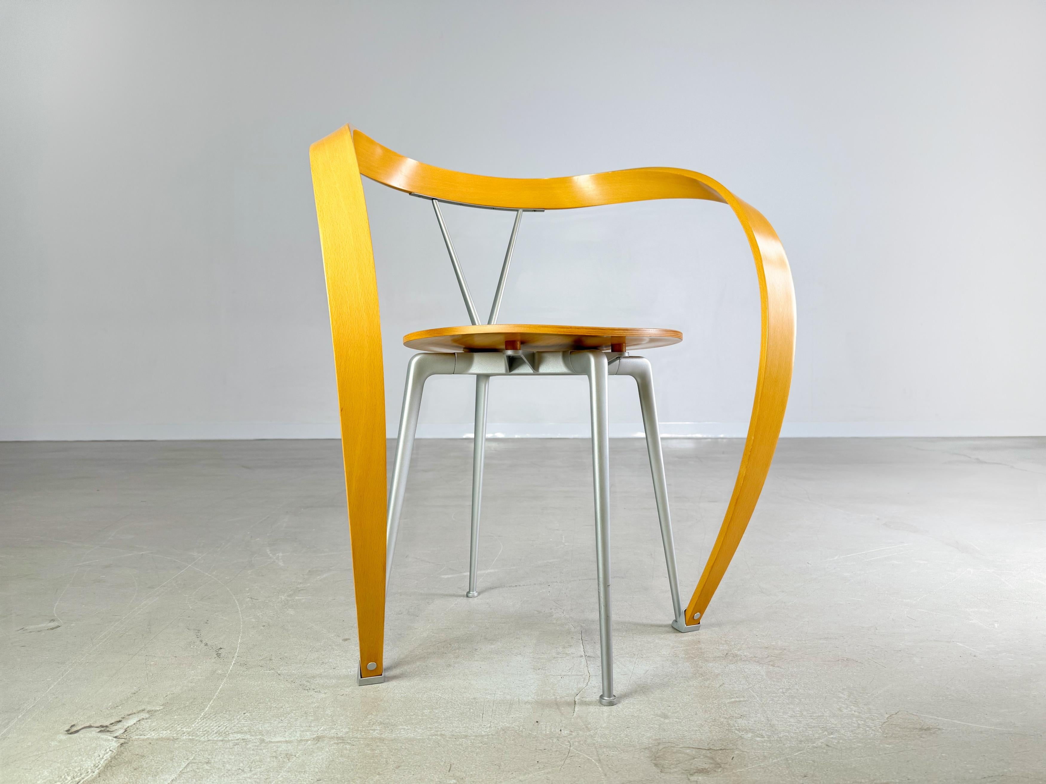Originale set di 4 sedie Reverse Cassina Andrea Branzi in vendita 6