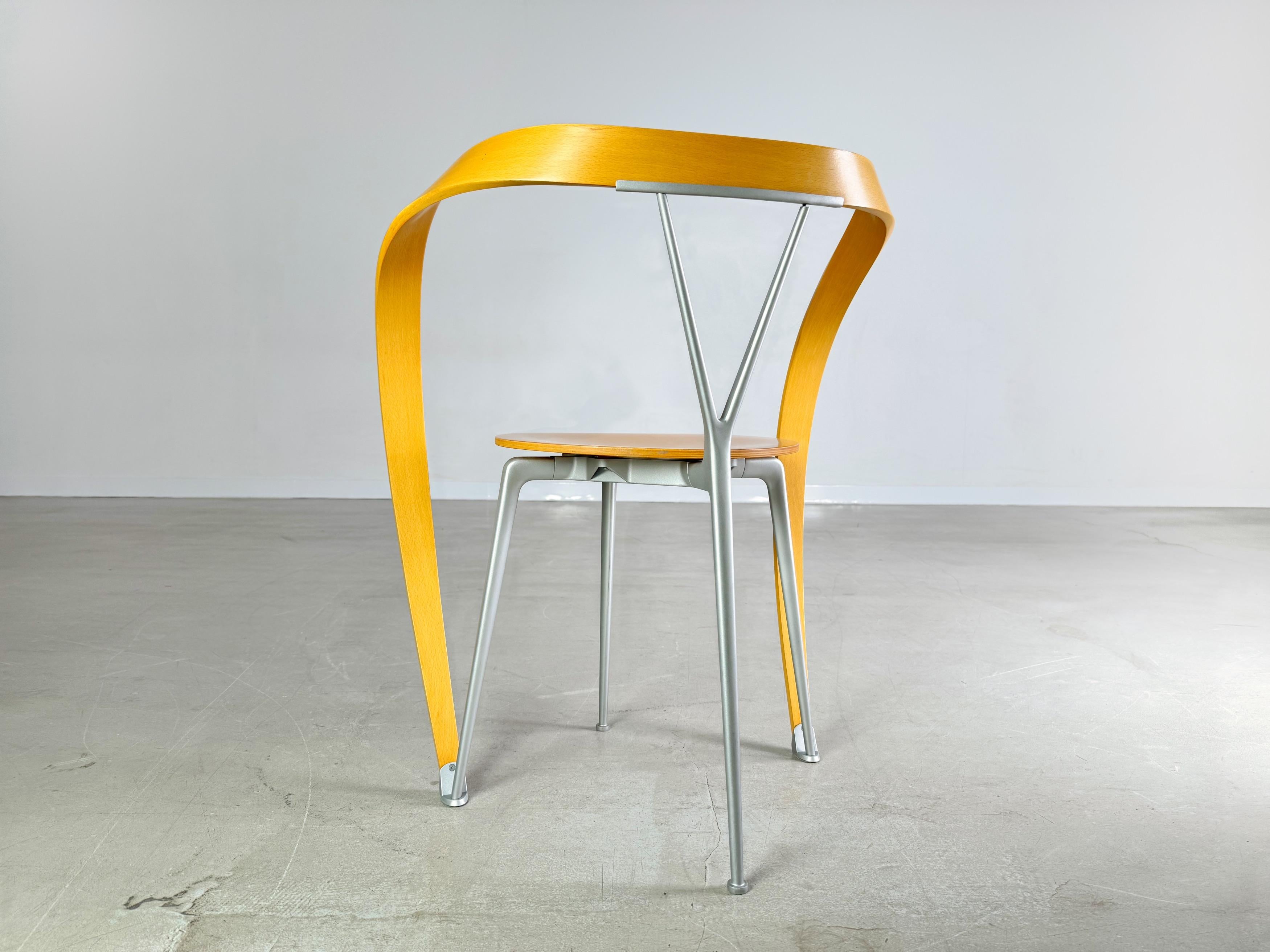 Originale set di 4 sedie Reverse Cassina Andrea Branzi in vendita 8