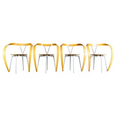 Originale set di 4 sedie Reverse Cassina Andrea Branzi