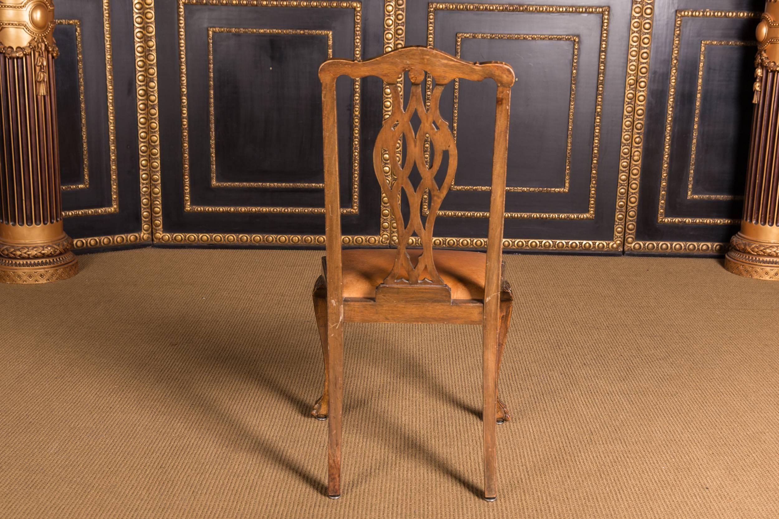 Original Set of Six Chairs Neo Baroque, circa 1870 Walnut Veneer 4