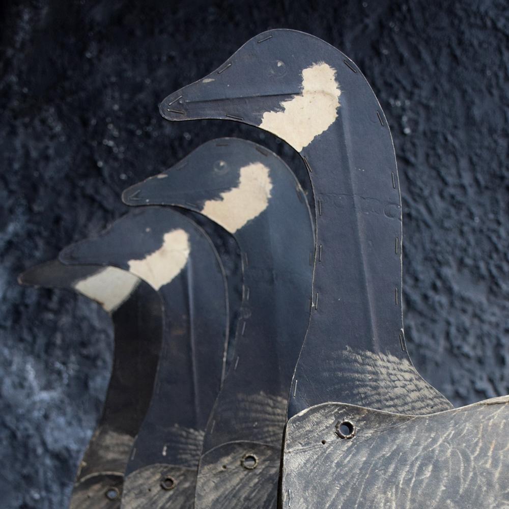 Original Set of Folding Johnsons Goose Decoys, circa 1940 2